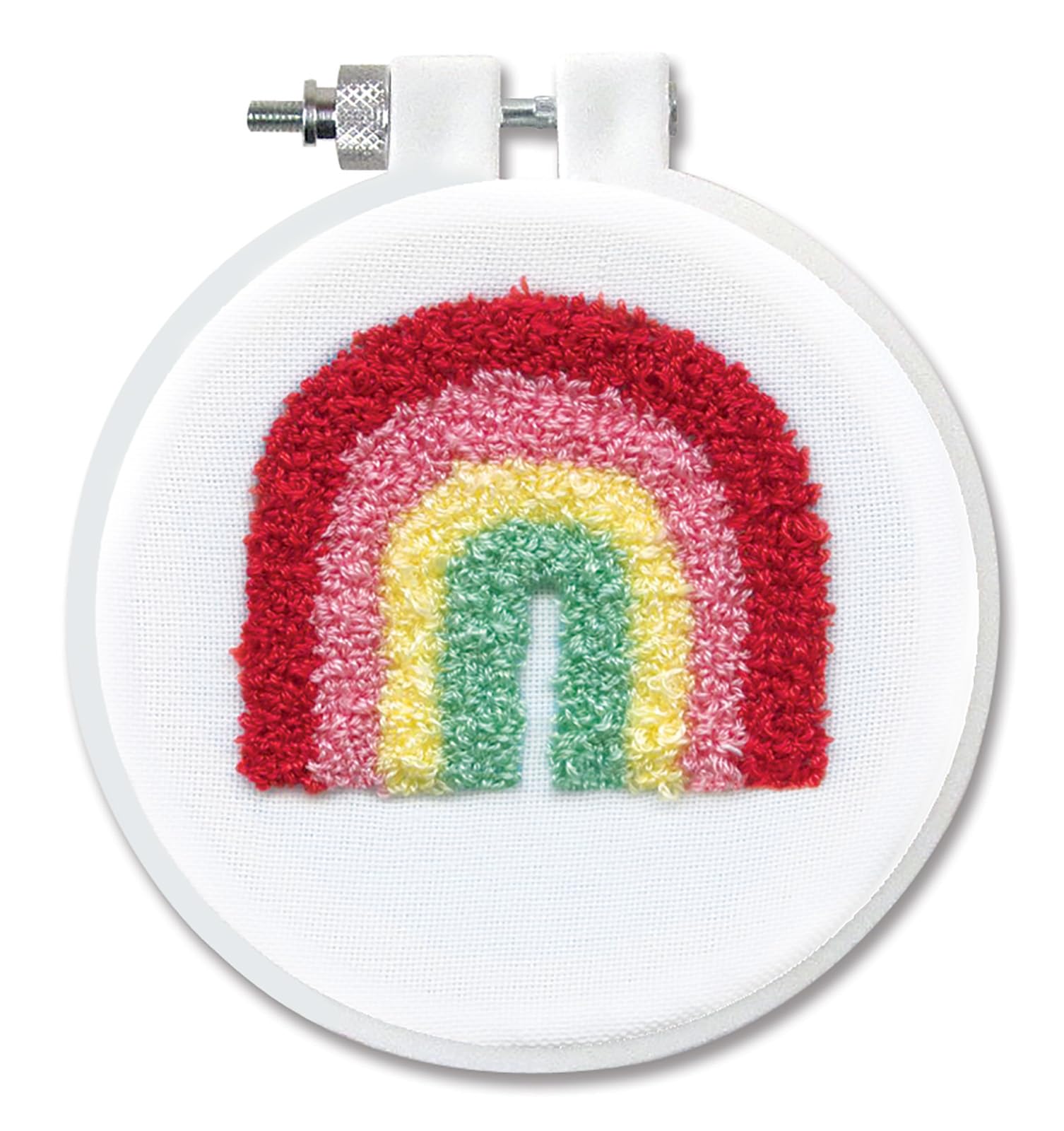 Design Works Crafts Inc. Rainbow Punch Needle Kit, White
