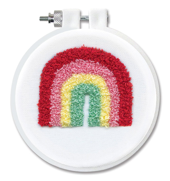 Design Works Crafts Inc. Rainbow Punch Needle Kit, White