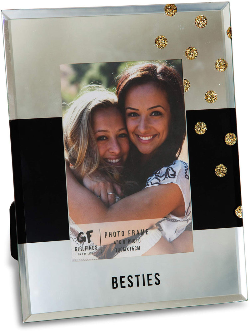 Pavilion Gift Company 75101 Besties Mirrored Photo Frame, 7 x 9