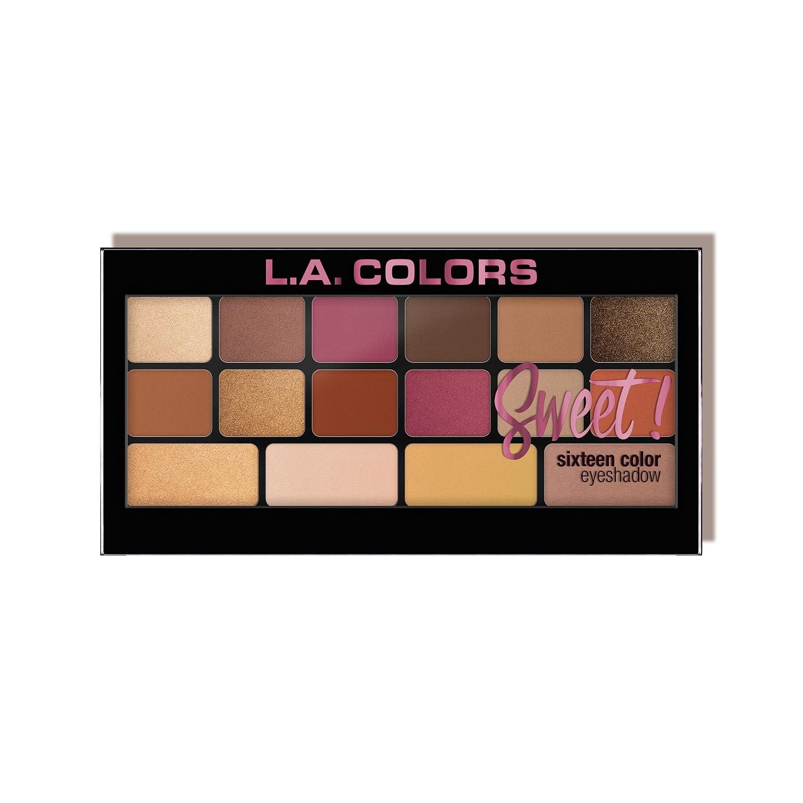 L.A. Girl COLORS Sweet! 16 Color Eyeshadow Palette, Brave, 1 Ounce (C30467)