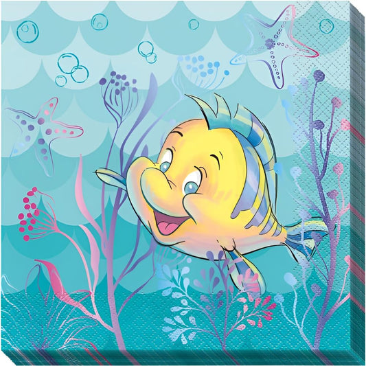 Unique Industries Disney The Little Mermaid Paper Lunch Napkins - 16 Pcs - one size