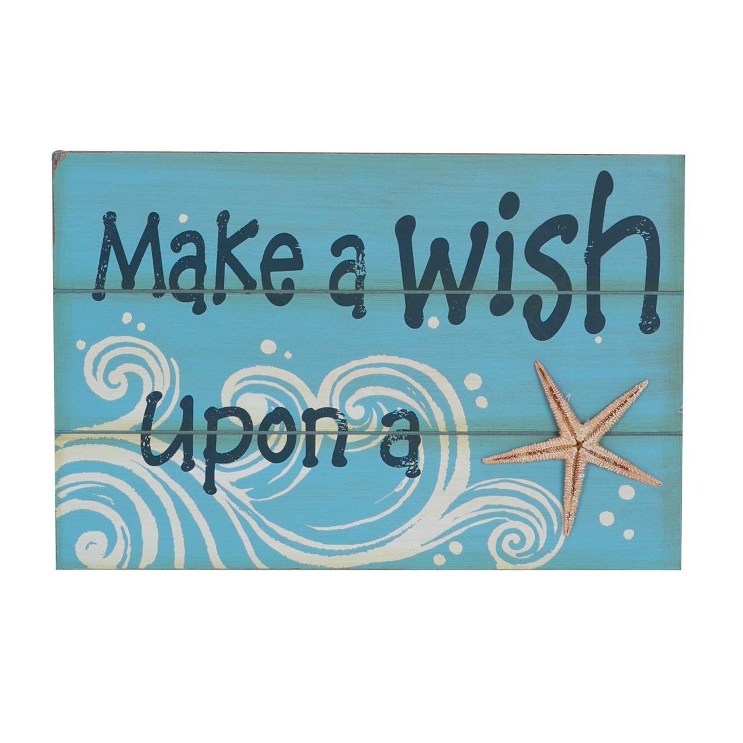 Beachcombers Make a Wish Upon a (Starfish) - Wood - 11.75 X 7.75