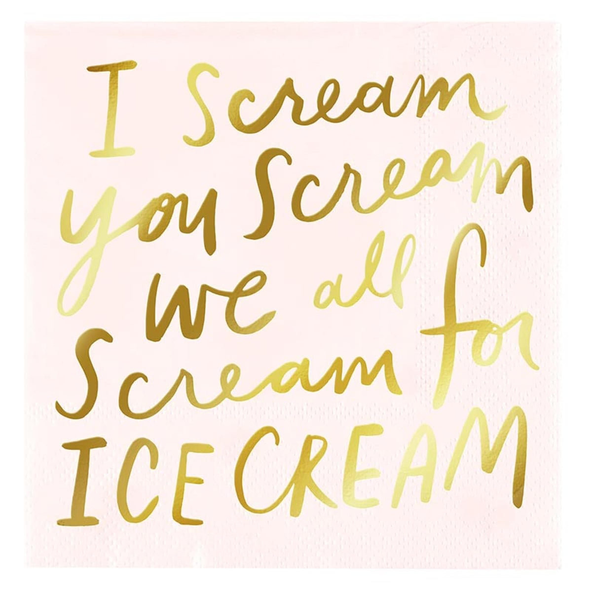 Santa Barbara Design Studio Disposable Napkin, 6.5 x inches, Scream For Ice Crea