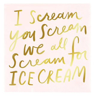Santa Barbara Design Studio Disposable Napkin, 6.5 x inches, Scream For Ice Crea