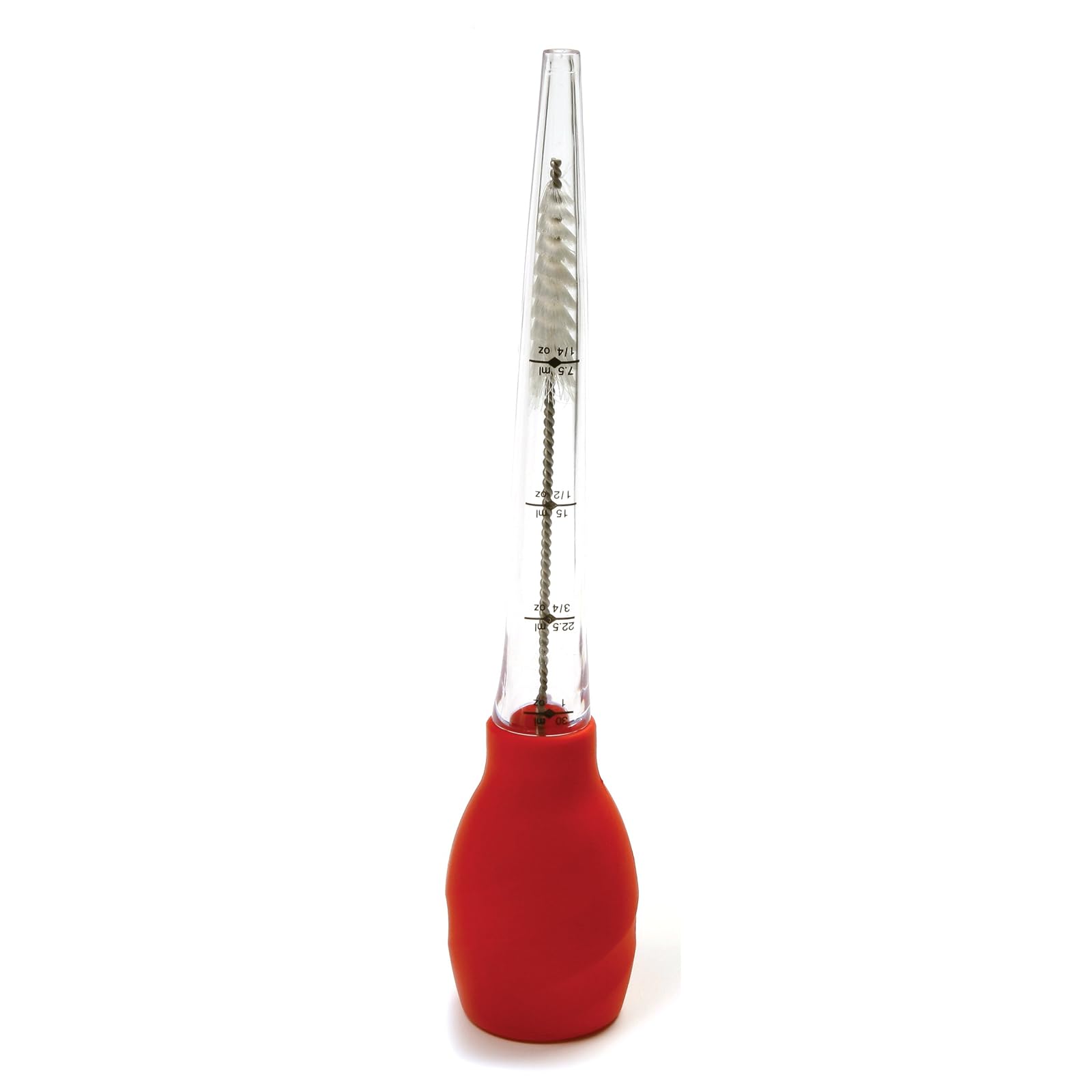 Norpro Silicone Stand Up Baster with Cleaning Brush, One Size, Red