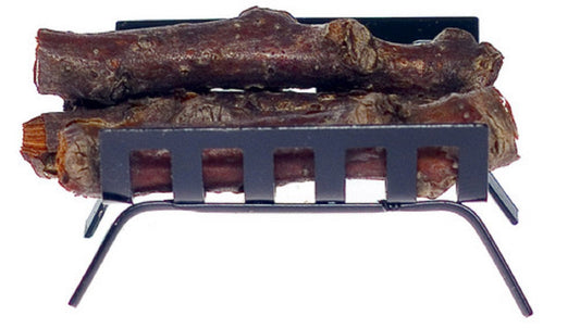 Aztec Imports, Inc. 1:12 Scale Black Metal LOG Holder with Logs #D4251a