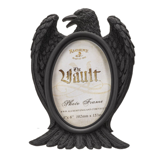 Pacific Trading Giftware Black Raven Picture Frame, 8.86-inch Height, Resin, Holds 4x6 Photo, Black, Home D‚àö¬©cor, Tabletop D‚àö¬©cor, Halloween