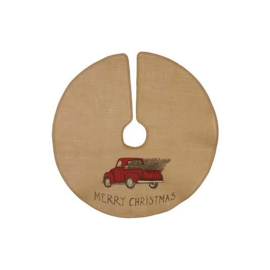 The Country House Collection Tree Skirt, 36 inch, Burlap