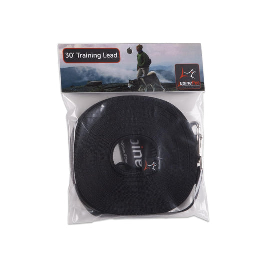 LupinePet Leash, 30-foot, Black