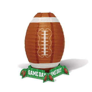 Beistle Game Day Football Lantern Centerpiece, 11", Multicolor