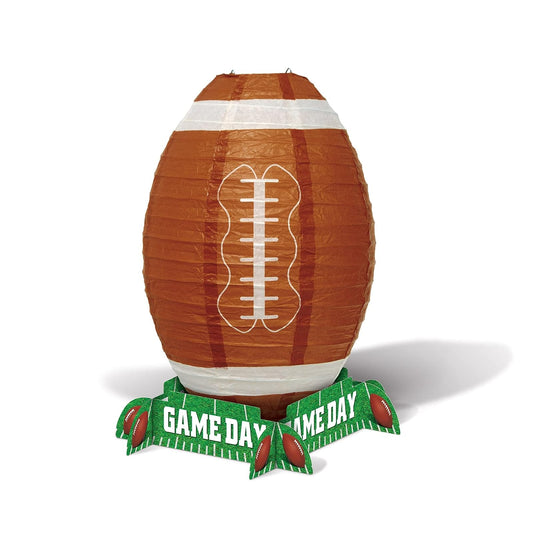 Beistle Game Day Football Lantern Centerpiece, 11", Multicolor