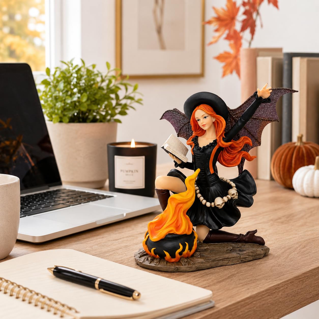 Comfy Hour 7 Inch Gothic Fairy Witch Figurine, Dark Fairy Statue