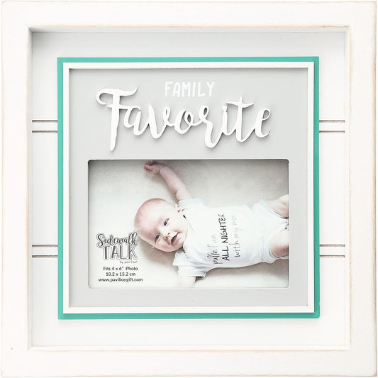 Pavilion Gift Company Picture Frame, 10", White, Gray & Green