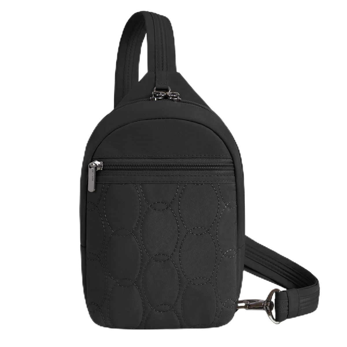 Travelon Handbag, 5.75”W X 8.5”H X 2.75”D, Black