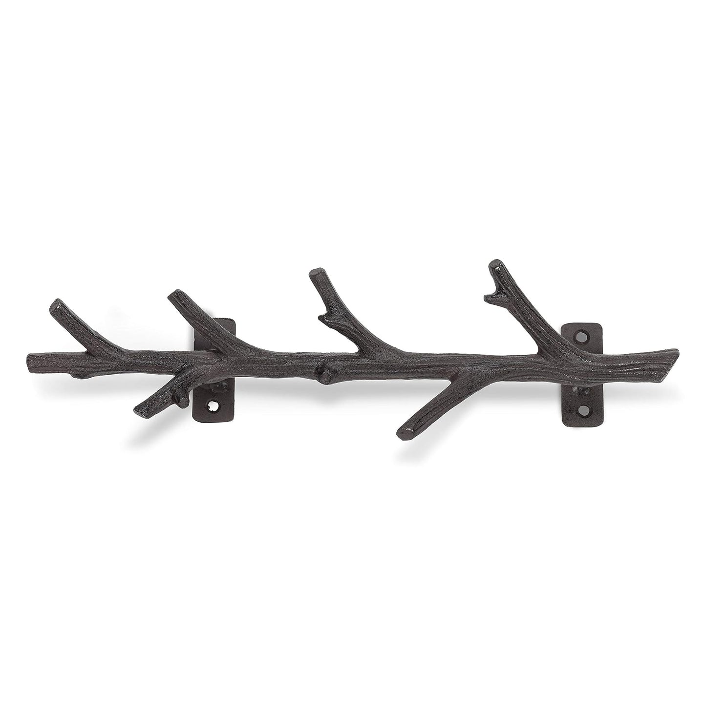 Abbott Collection  27-IRONAGE-487 Vertical Branch Hook, 12 inches H, Dark Brown