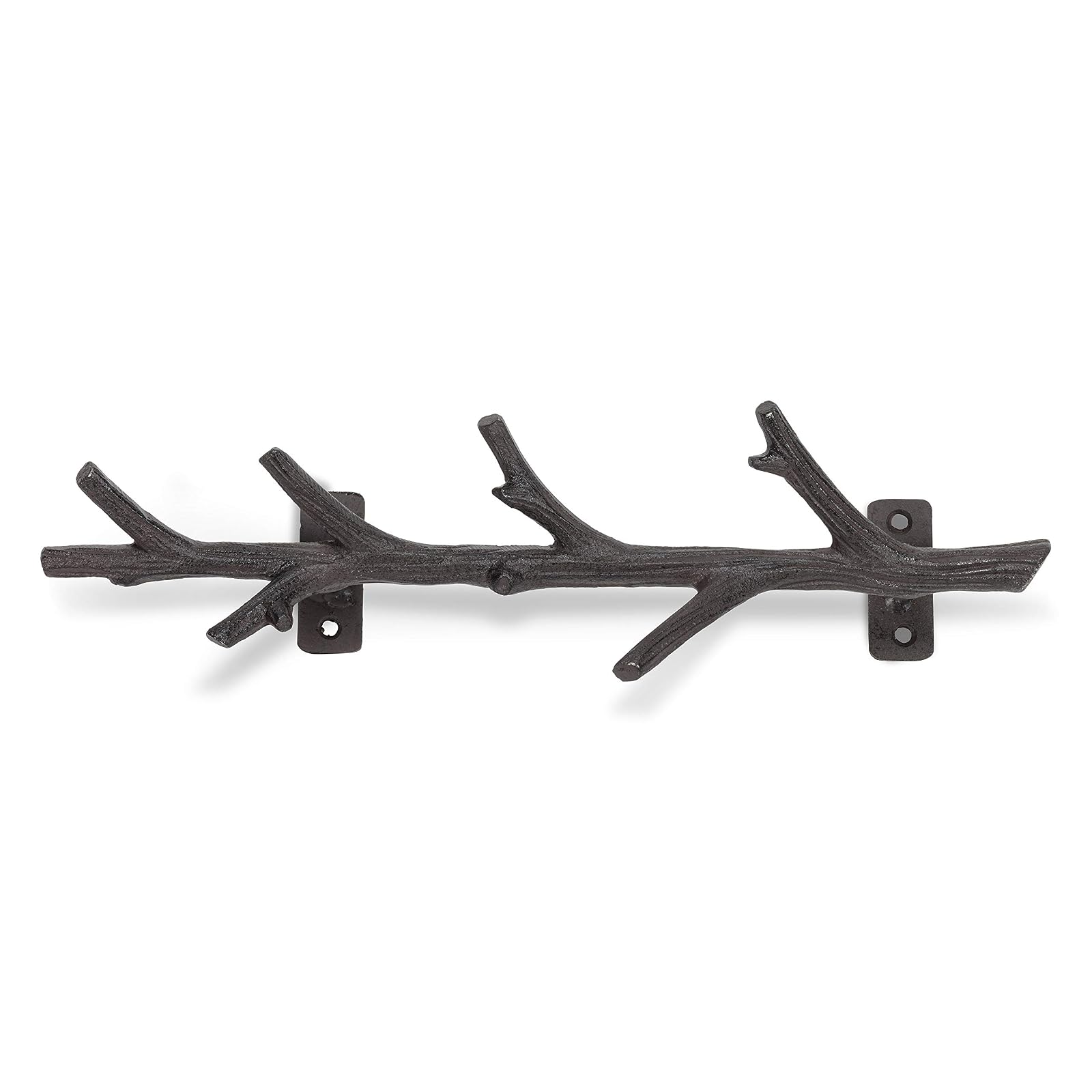 Abbott Collection  27-IRONAGE-487 Vertical Branch Hook, 12 inches H, Dark Brown