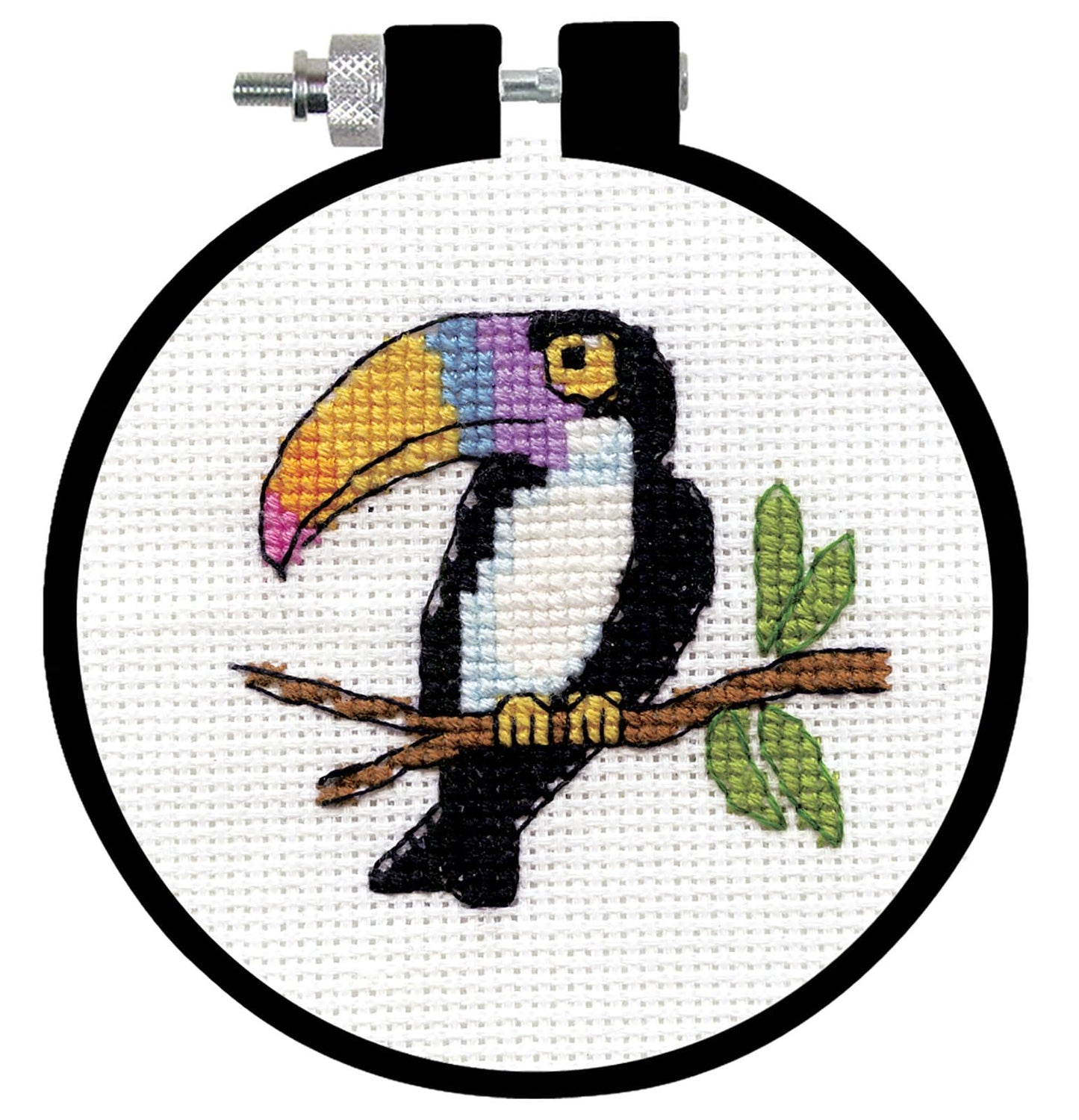 Design Works Crafts Inc. Toucan Counted Cross Stitch Kit with Hoop