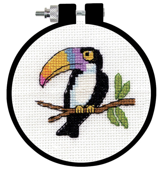 Design Works Crafts Inc. Toucan Counted Cross Stitch Kit with Hoop