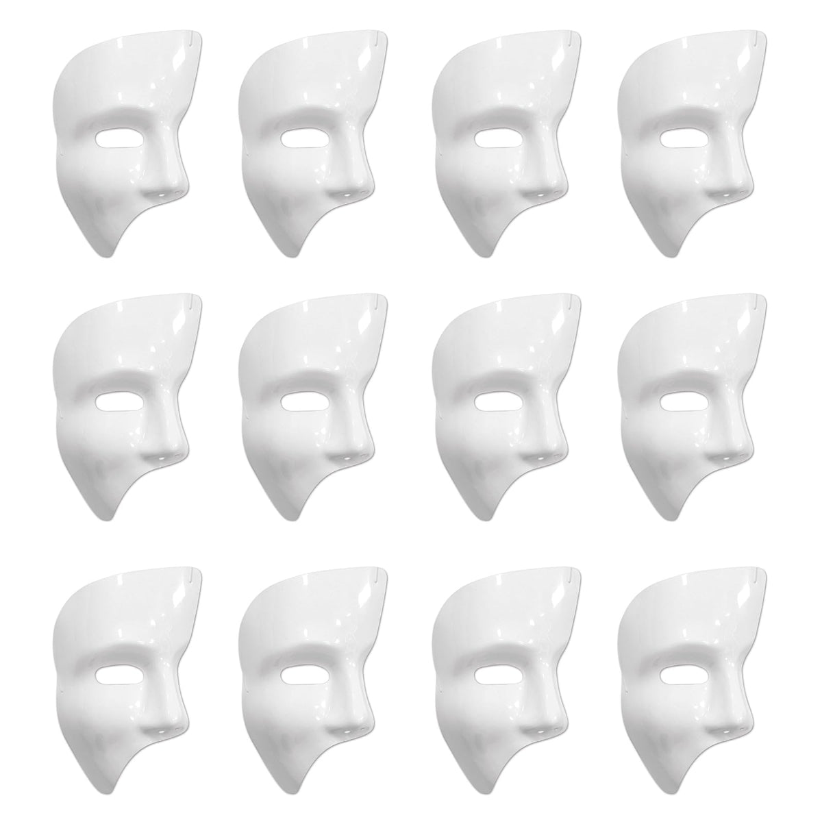 Beistle Costume Mask, Adult Size, White