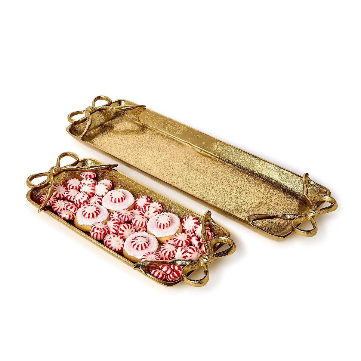 Two's Company Tray, 13.75-Inch, Gold