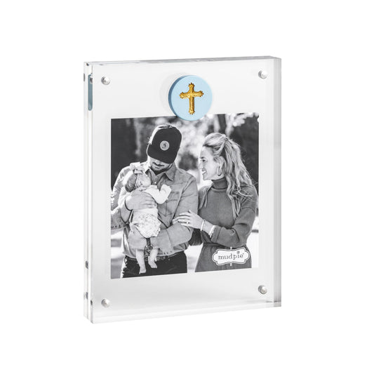 Mud Pie Picture Frame, 6 1/4" x 5", BLUE