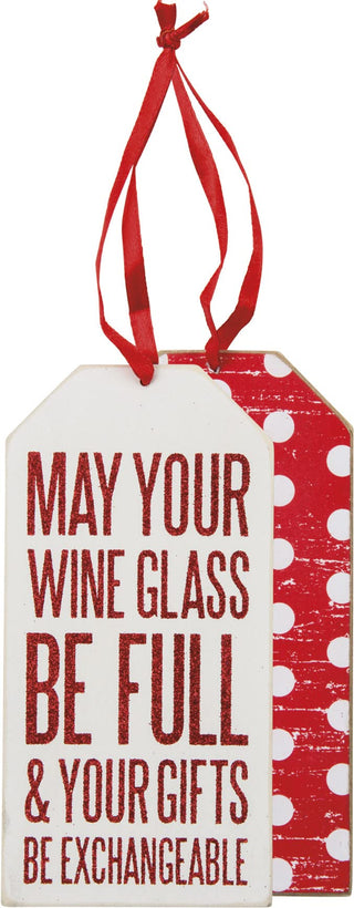 Primitives By Kathy Bottle Tag 3 Inches x 6 Inches Wine Glass Bar Accessories