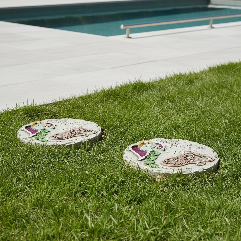 Comfy Hour 10" Angel Home Sweet Home Garden Stepping Stone