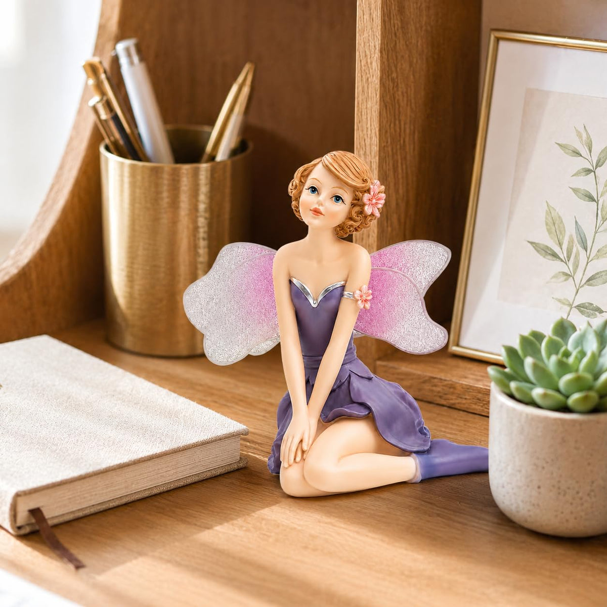 Comfy Hour Figurine, Lavender, Whimsical