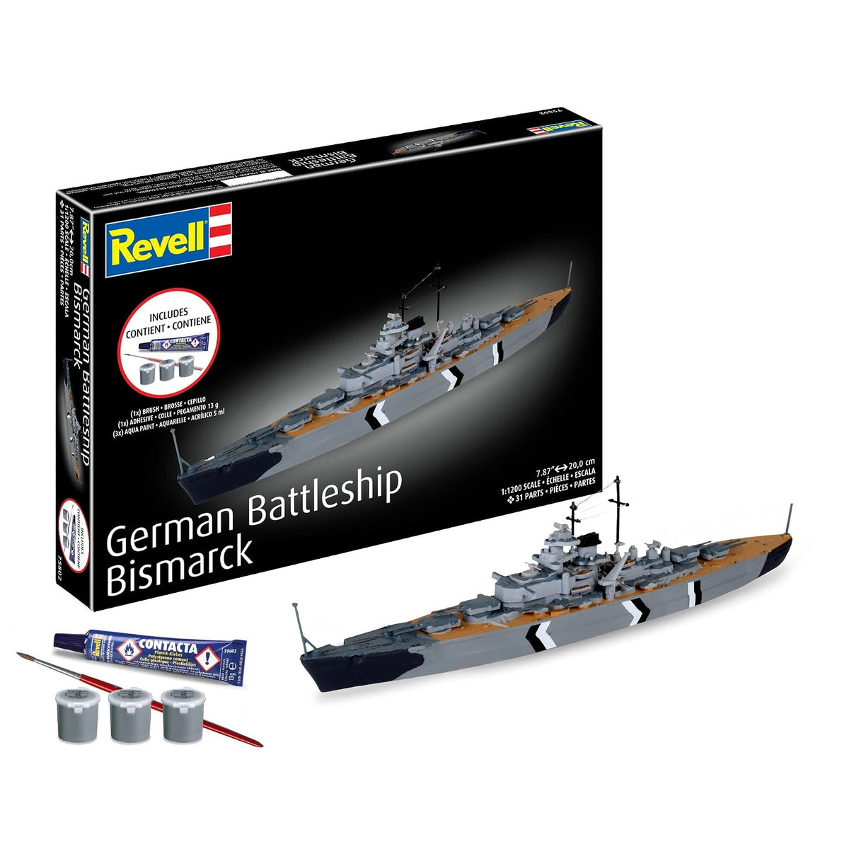 Revell Art Craft Kit, 1:1200 scale, Gray