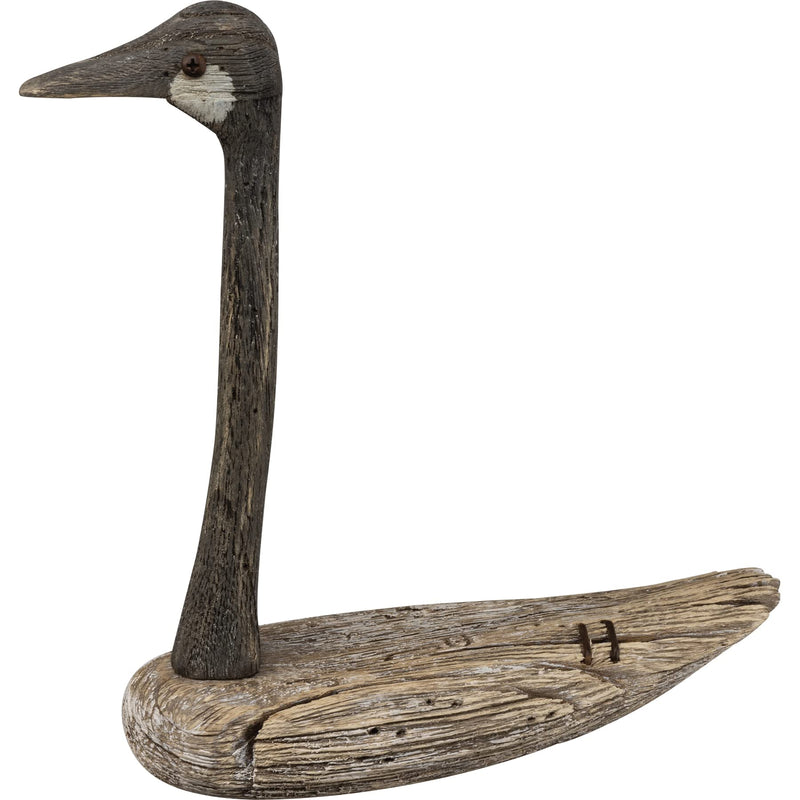 Rustic Large Wooden Goose Figurine 13 Inch x 12 Inch