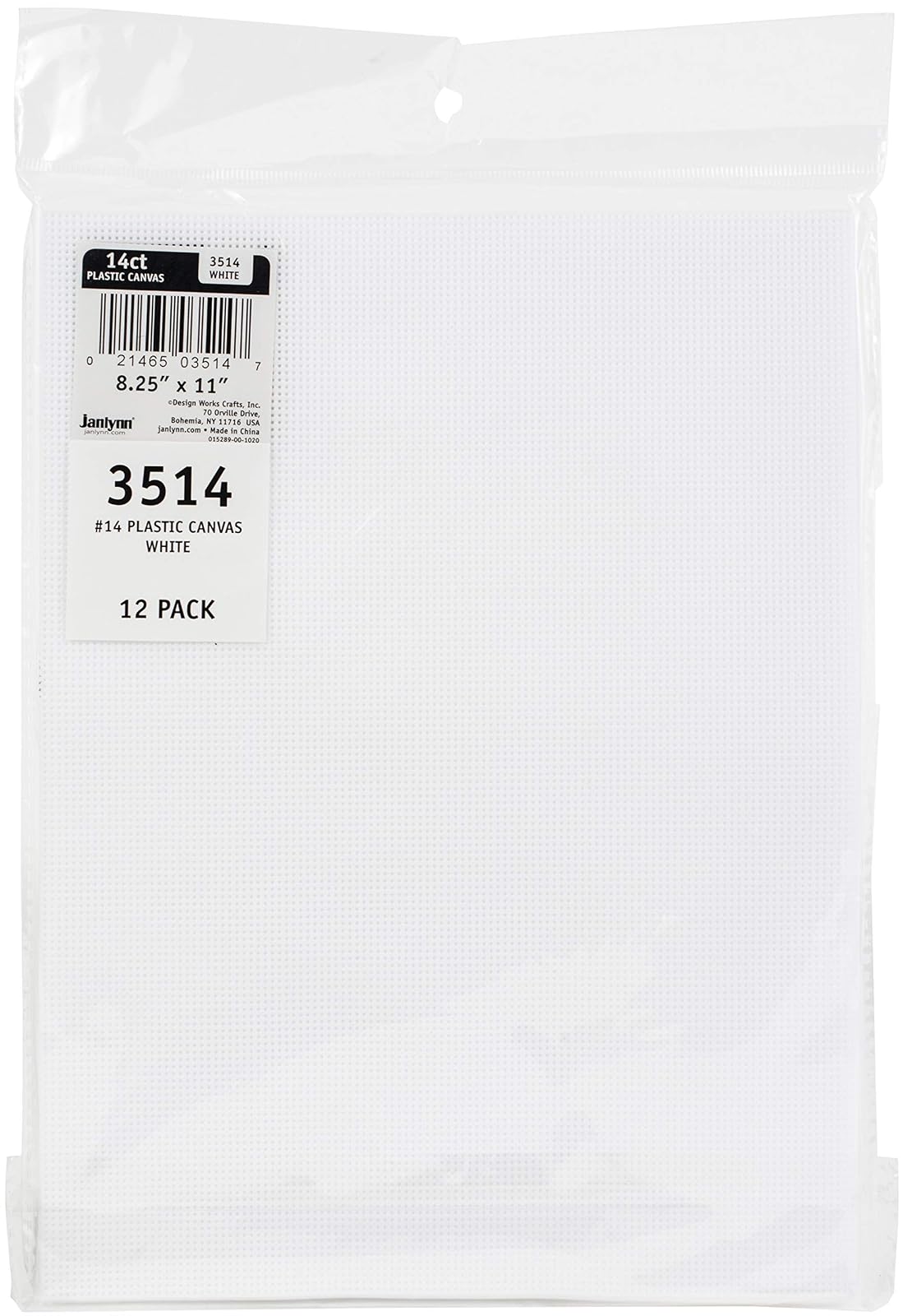 Design Works Crafts Plastic Canvas Sheet, White