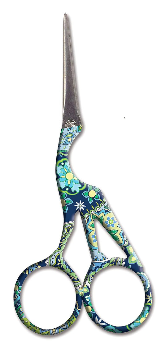 Design Works Crafts Janlynn Embroidery Scissors, Blue Paisley