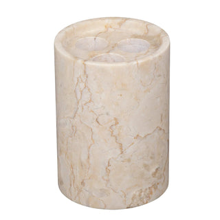 Creative Home Toothbrush Holder, 3.3" Diam. x 4.5" H, Beige(3-slot)