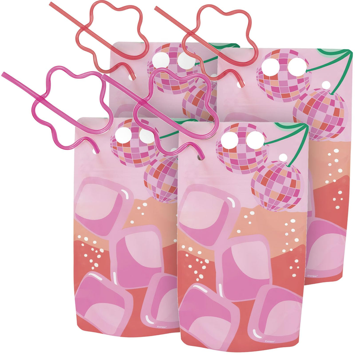 Unique Drinking Straw, 18 oz, Pink