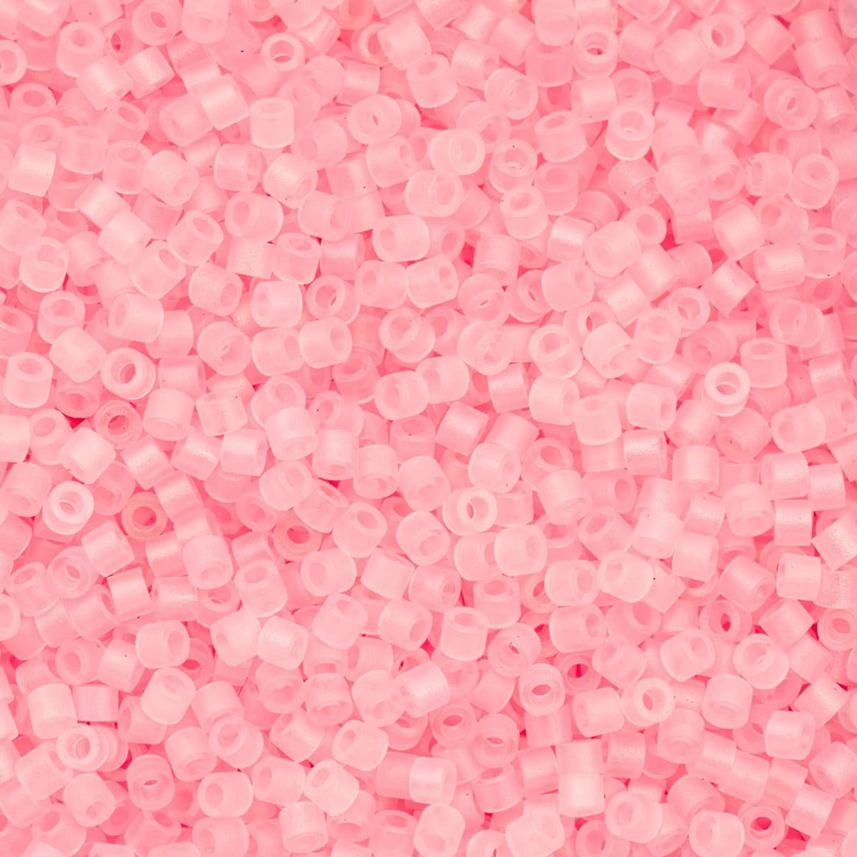 John Bead Craft Bead, Size 11, Coral Pink Matte Macaron AB