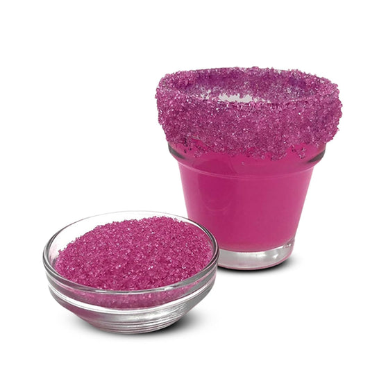 Ultimate Baker Snowy River Pink Cocktail Sugar - Kosher Certified Naturally Colored Pink Cocktail Rimmer (1lb, Medium Crystal)