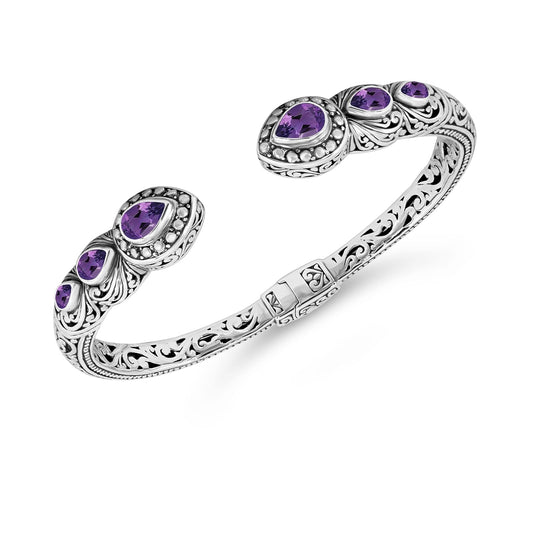 DEVATA Bracelet, Medium, Silver 925/Amethyst DHK3226