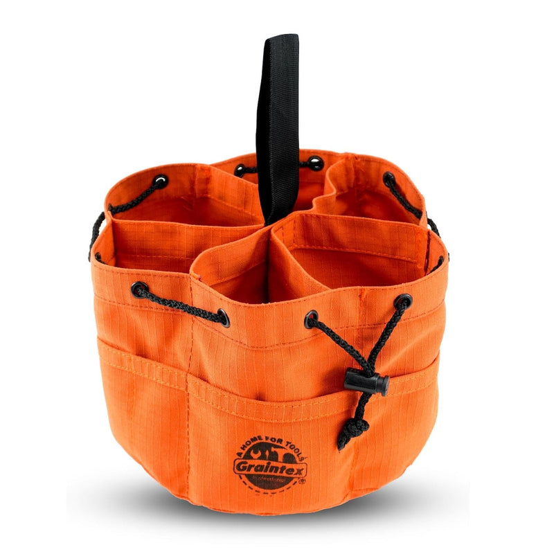 Graintex GB2889 Grab Bag Rust Color Rip-stop Canvas 18 Pockets Drawstring Closure