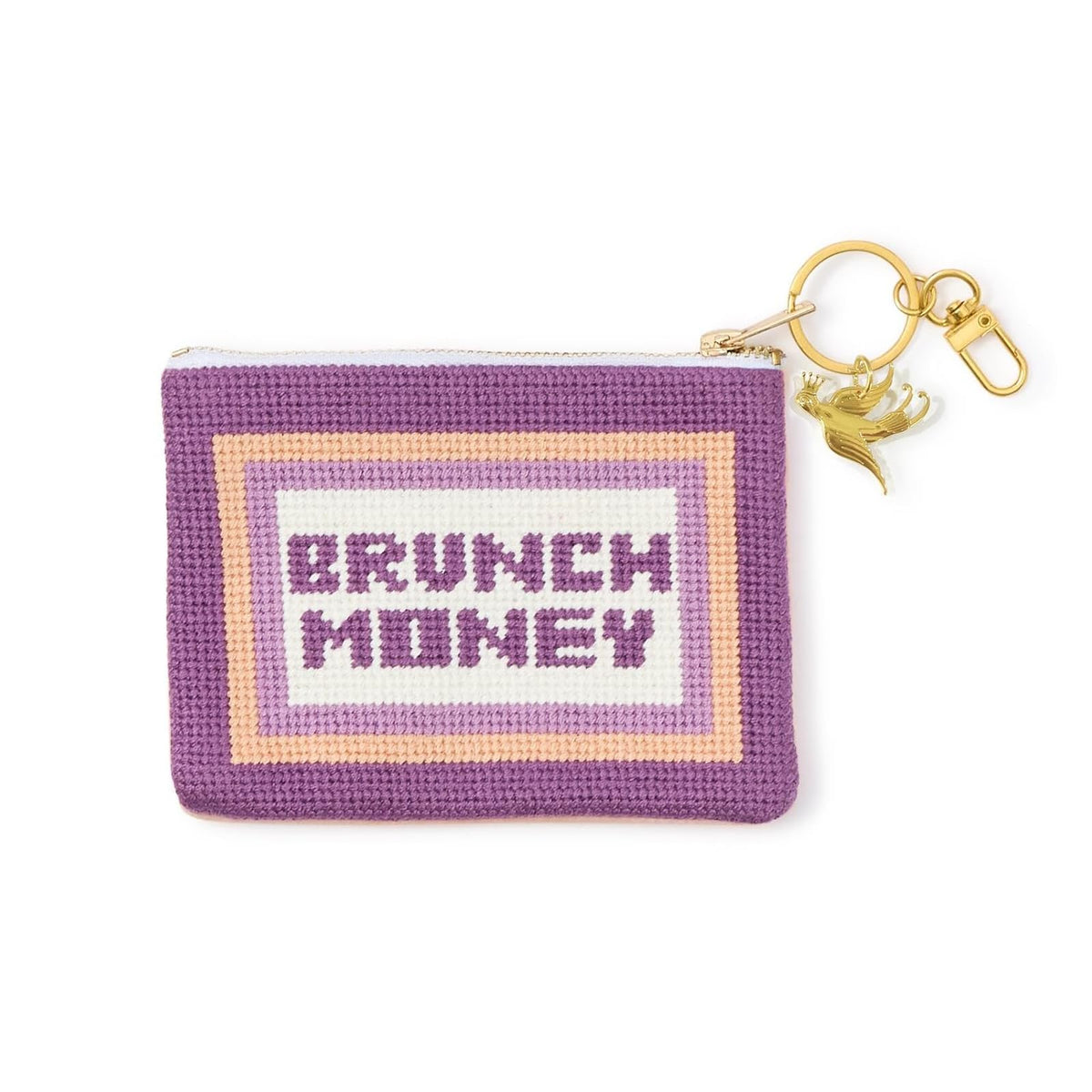 Two's Company Coin Purse Pouch, Purple