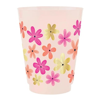 Slant Collections Drinking Cup, 16 Ounces, Floral Pattern