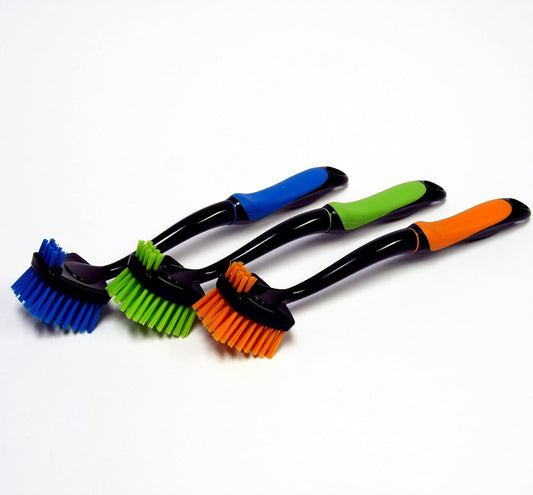 Chef Craft Deluxe Plastic Dish Brush, 12 inch 1 piece, Color May Vary