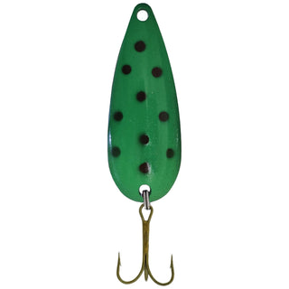 Sierra Spoon Fishing Hook, 7/8-Ounce, Green/Red Dot Crd