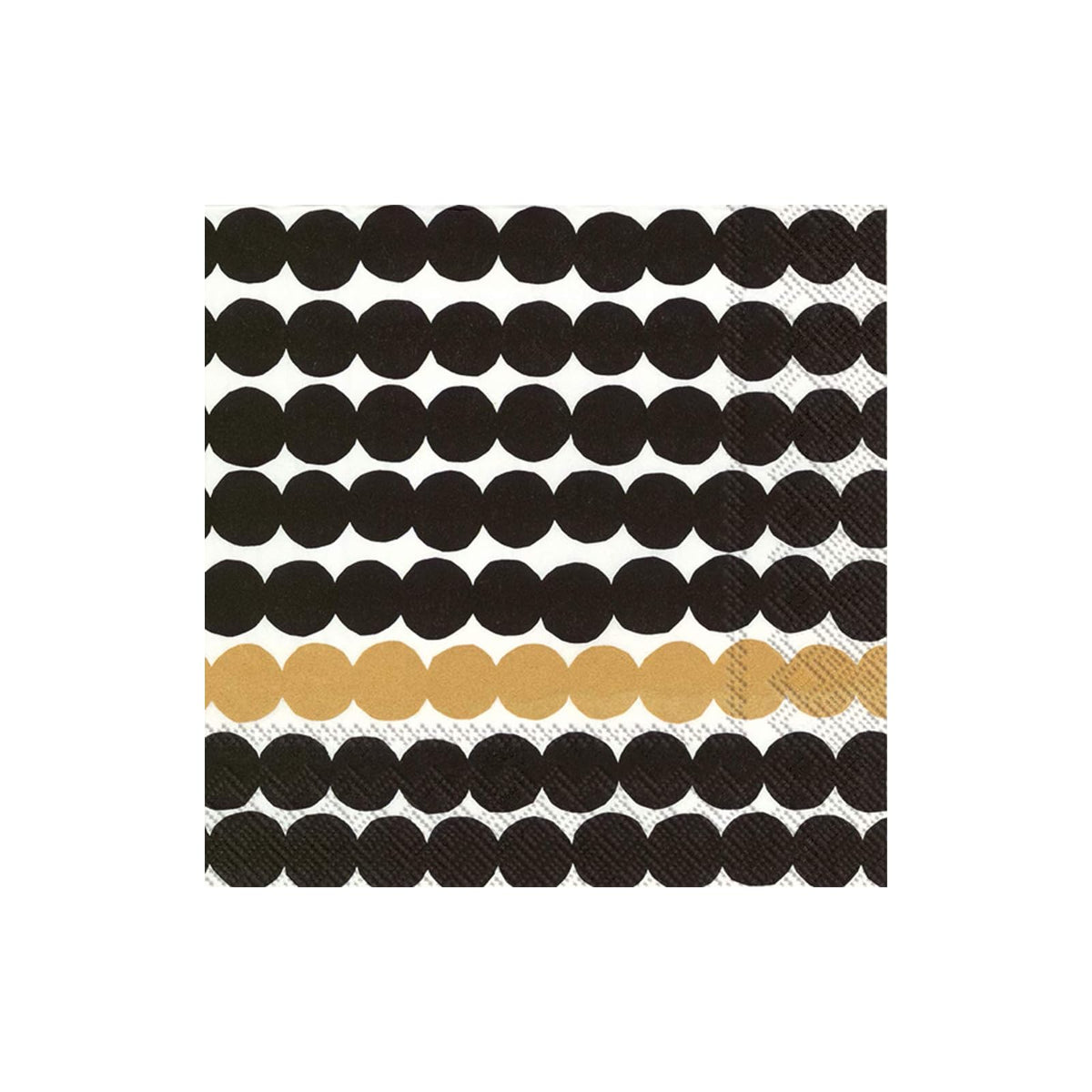 ihr SINCE 1977 Disposable Napkin, 6.5" x 6.5", Rasymatto- Black/Gold