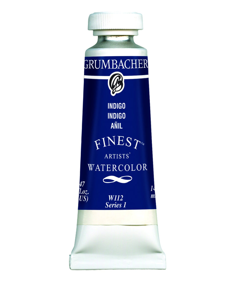 Grumbacher Finest Watercolor Paint, 14 ml/0.47 oz, Indigo