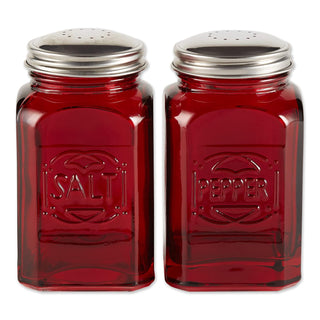 RSVP International RETRO GLASS S&P SET - RED