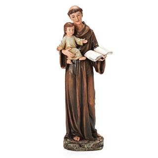 Roman St Anthony of Padua 10 Inches Height Resin Stone Mix Individual Nativity Figurines