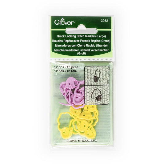 CLOVER 3032 Quick Locking Stitch Markers Large