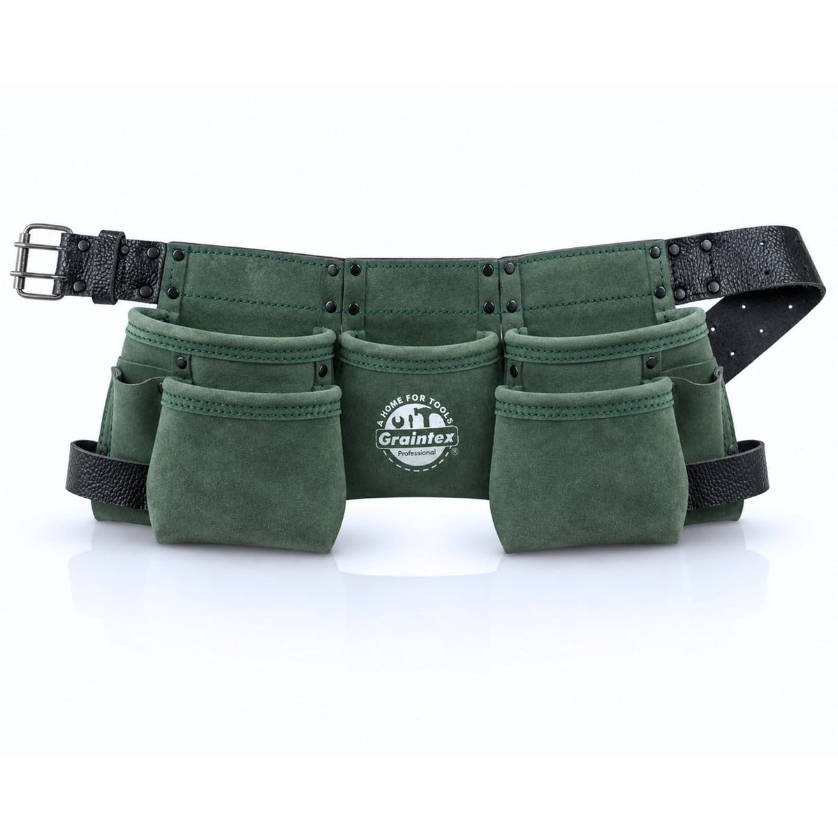 Graintex Tool Belt, 9 Pockets, Hunter Green