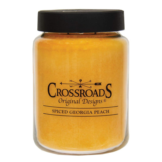 CROSSROADS ORIGINAL DESIGNS Spiced Georgia Peach Jar Candle 26oz