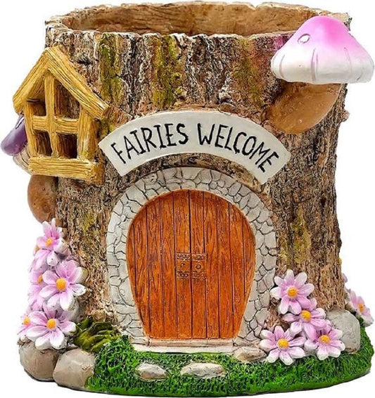 Spoontiques Fairy Flower Pot, Home D√©cor, Tabletop Decoration, Vase Window D√©cor, Indoor Outdoor D√©cor